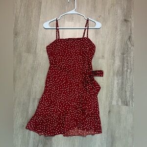 Chic Red Polka Dot Dress